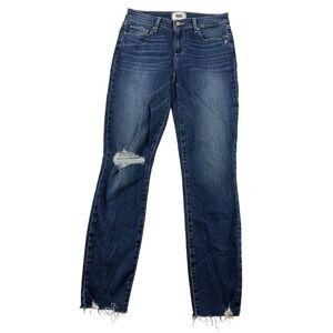Paige Verdugo Women's Ankle Blue Jeans 28 Distressed Raw Hem